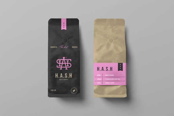 Mockup Showcasing Front View of Two Long Coffee Bags FREE PSD