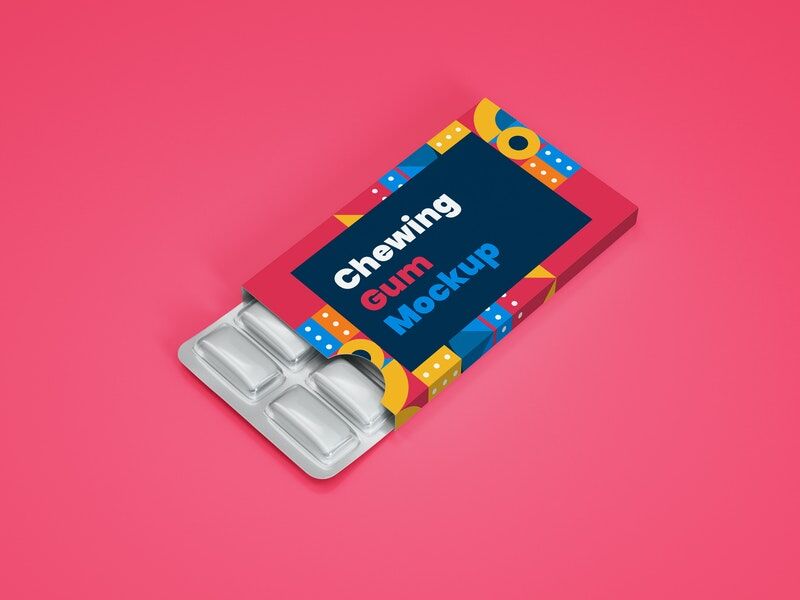 Mockup Showing a Chewing Gum Blister Packaging Free Download | Resource Boy