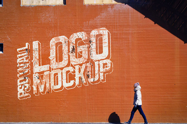 Mockup Showing a Photo-Based Street Wall FREE PSD
