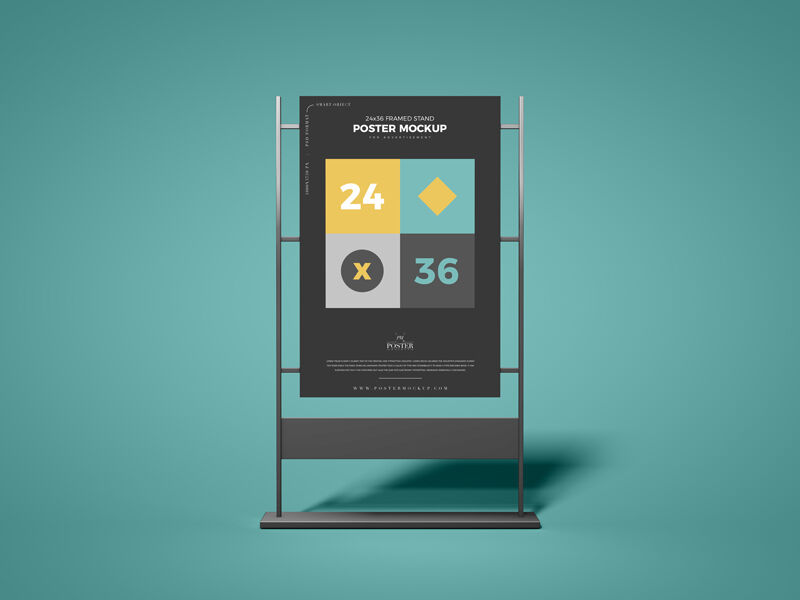 Mockup Showing Poster on Sandwiched Clasp FREE PSD