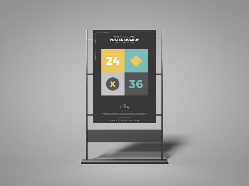 Mockup Showing Poster on Sandwiched Clasp FREE PSD