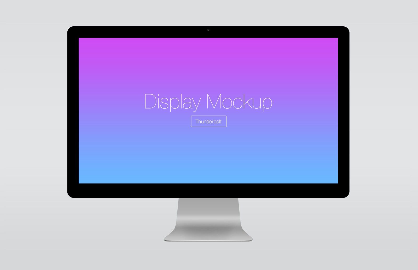 Mockup Showing Three Different Views of Apple Thunderbolt Display FREE PSD