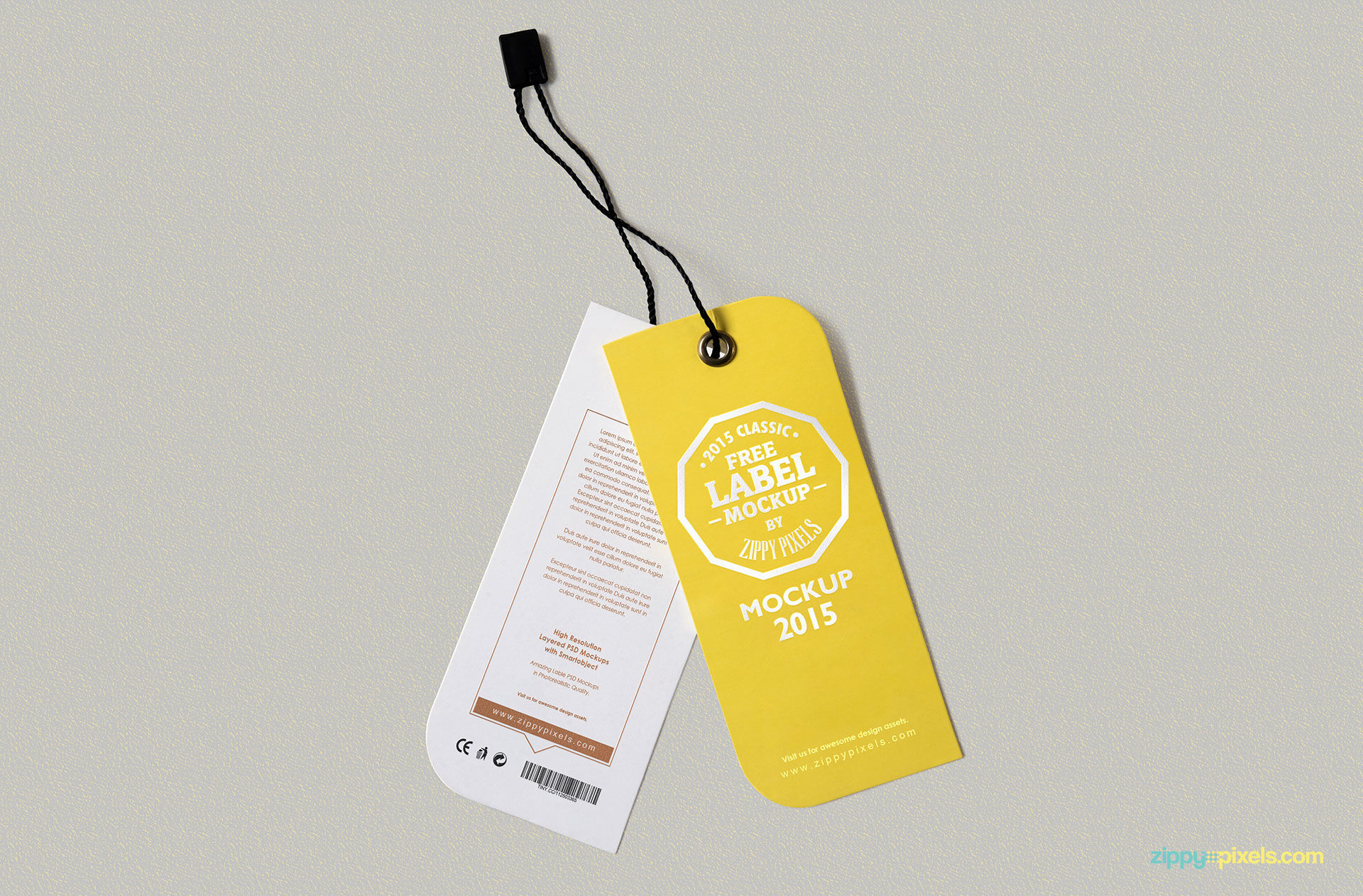 Mockup Showing Two Different Label Tags FREE PSD
