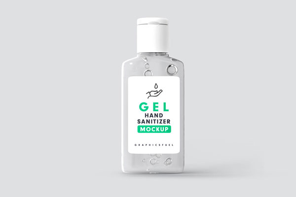 Opaque Simple Sanitizer Bottle Mockup FREE PSD