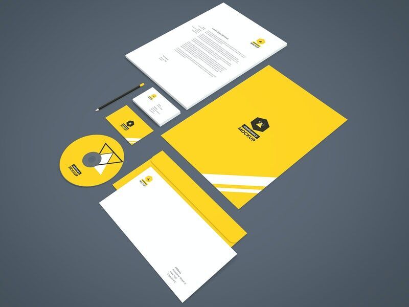 Perspective Branding Identity Mockup with a Clean Look FREE PSD