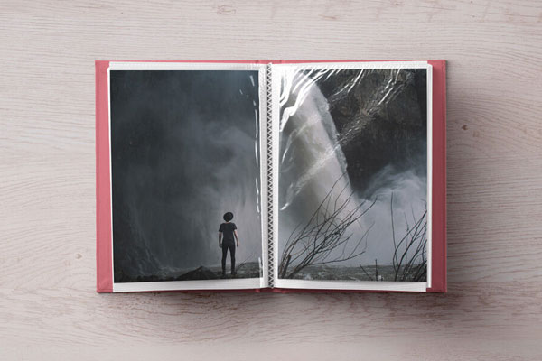 Photo Album Mockup Covered with Transparent Plastic FREE PSD