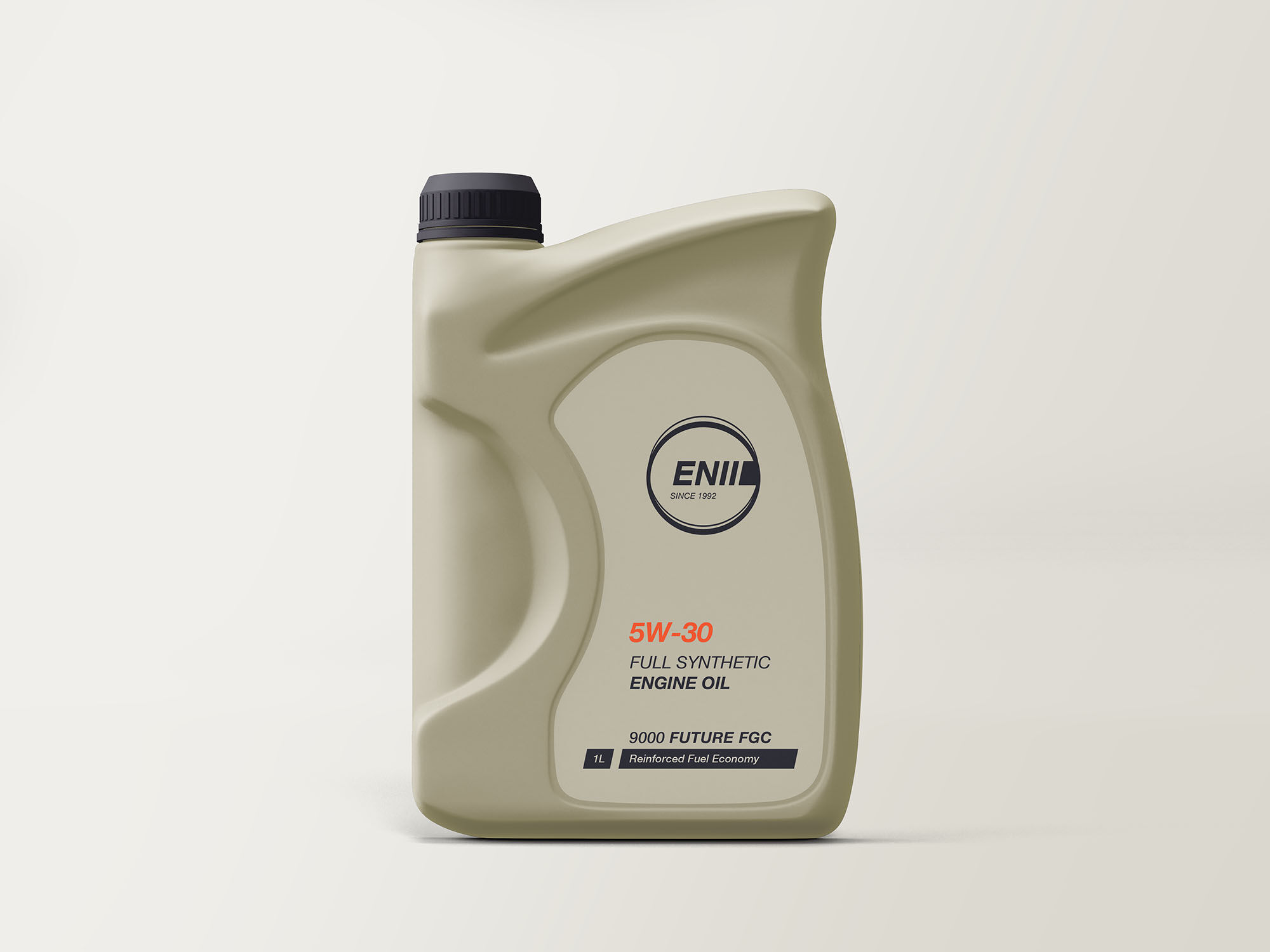Plastic Engine Oil Bottle Front View Mockup FREE PSD