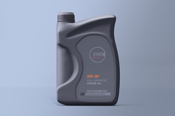 Plastic Engine Oil Bottle Front View Mockup FREE PSD
