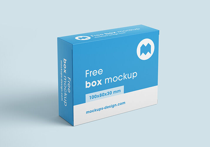 Realistic Box Mockup with 3 shots FREE PSD