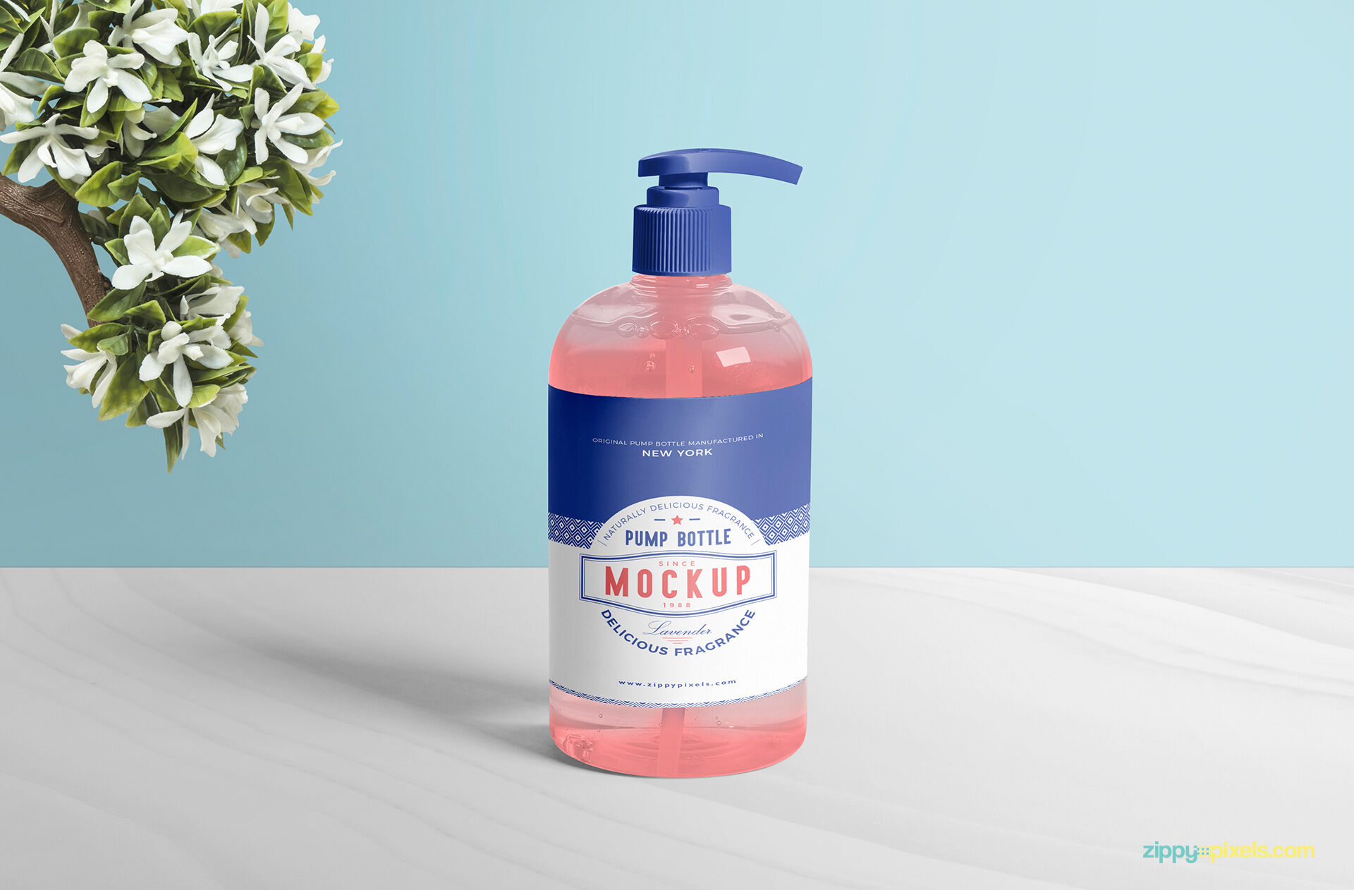 Realistic Dispenser Pump Bottle Mockup FREE PSD