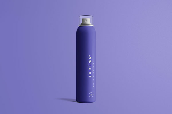 Realistic Hair Spray Mockup With A Crystalline Cap FREE PSD