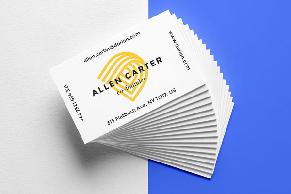 Realistic Simple Business Cards Stack Mockup FREE PSD