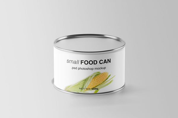 Side View of a Minimalistic Food Can Mockup FREE PSD