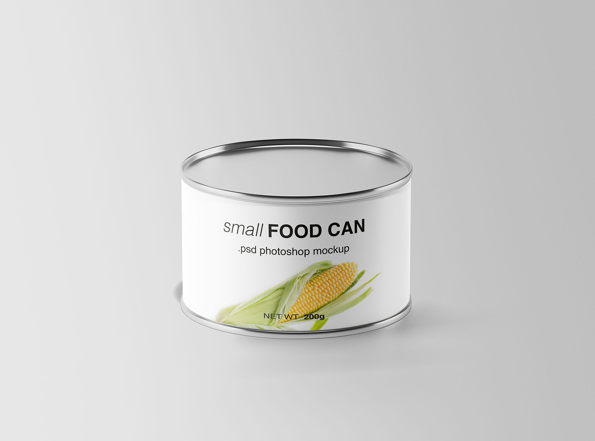 Side View of a Minimalistic Food Can Mockup FREE PSD