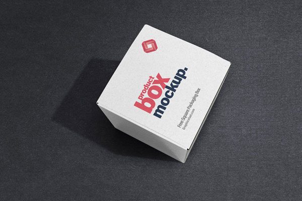 Square Packaging Product Box Mockup FREE PSD