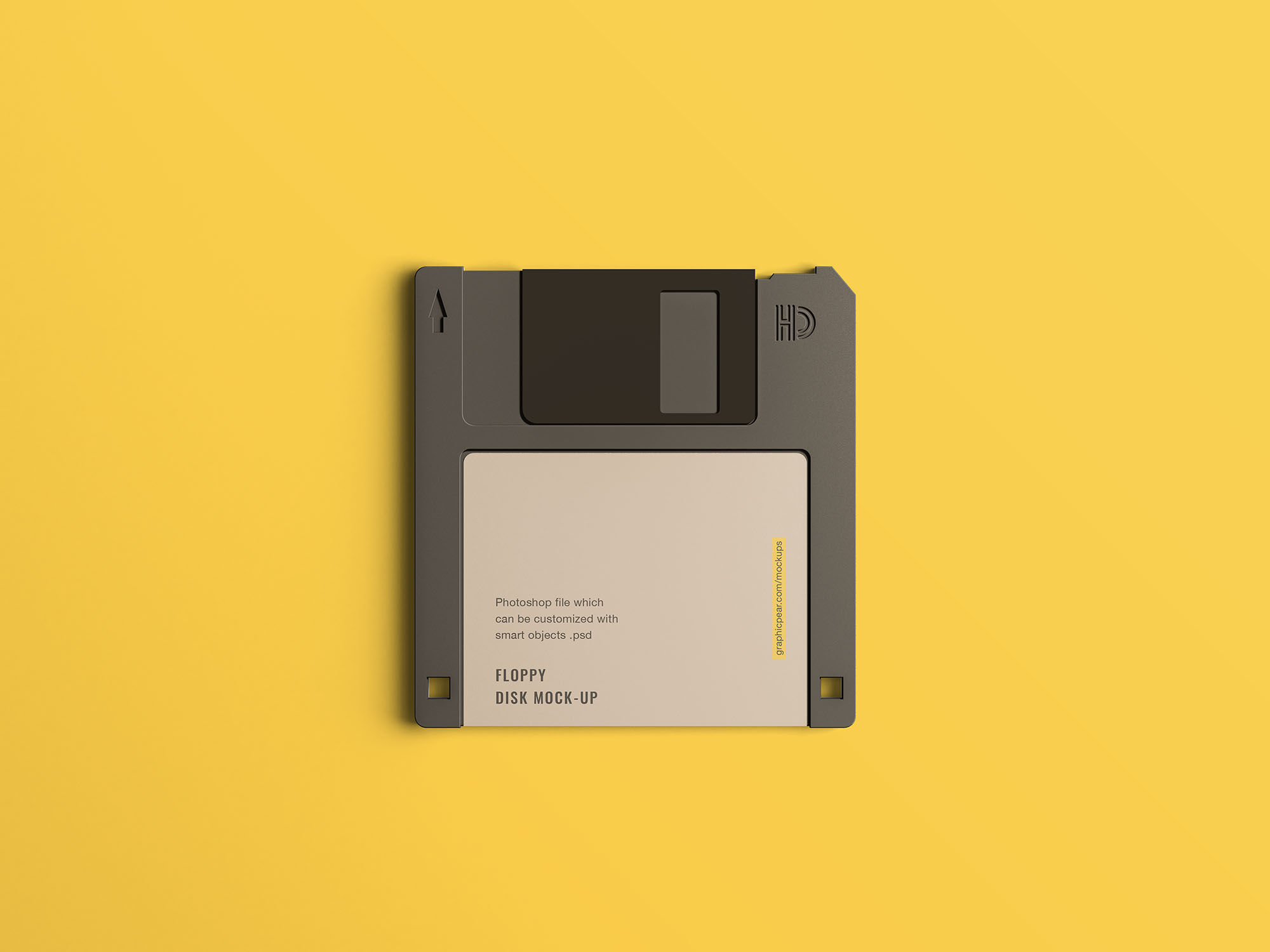 Top-View Classic Floppy Disk Mockup