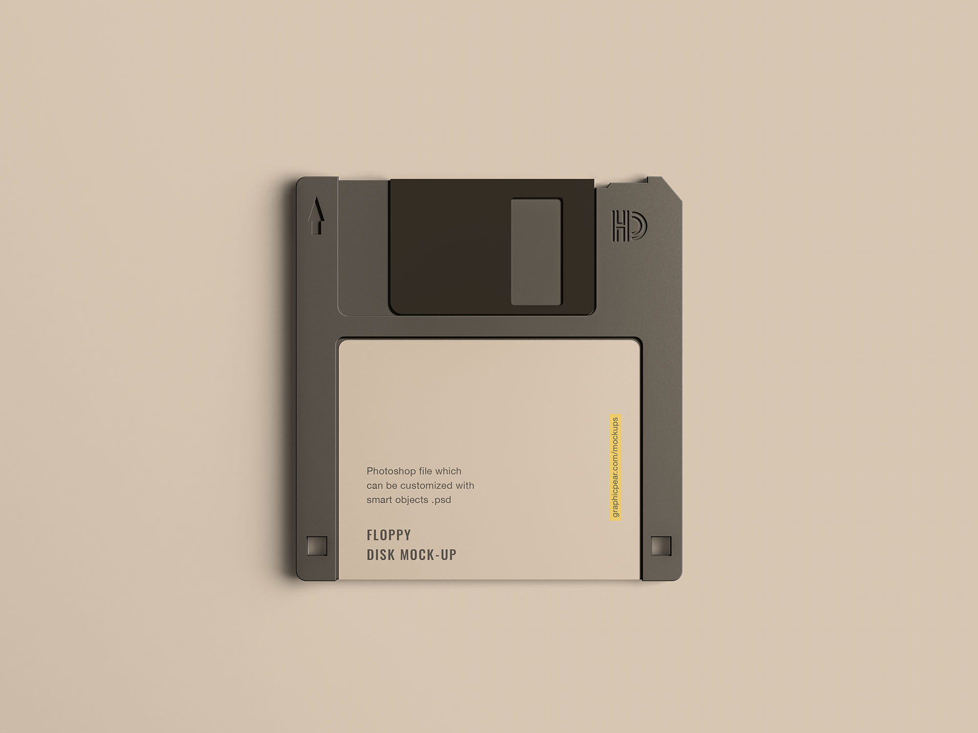 Top-View Classic Floppy Disk Mockup