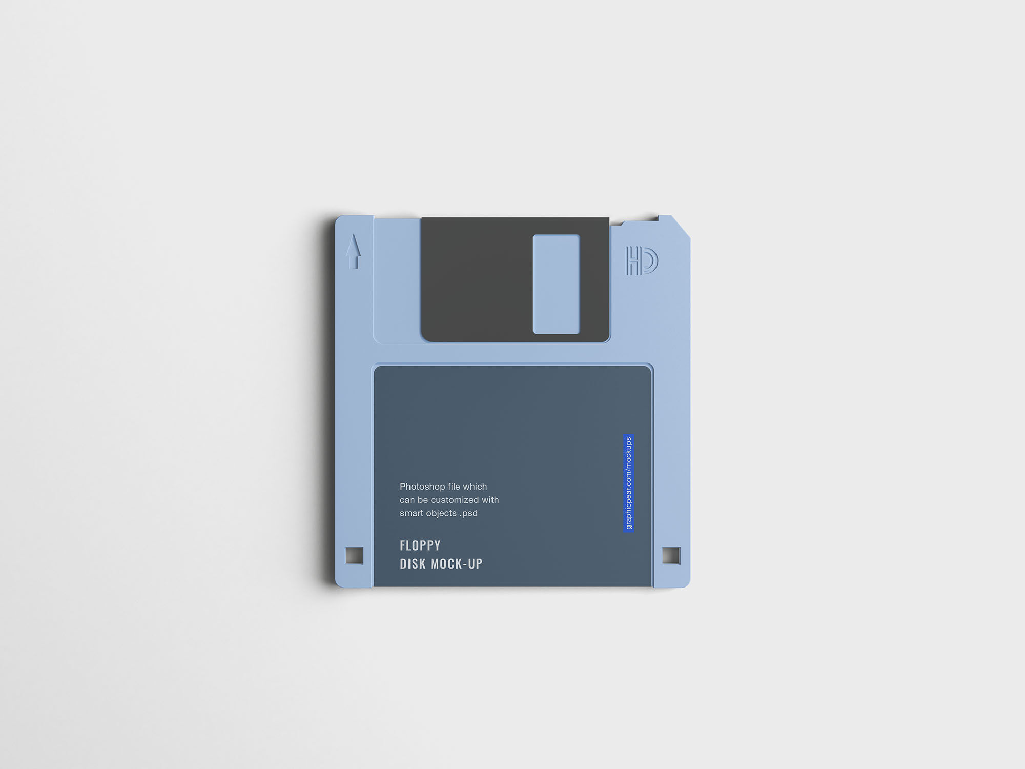 Top-View Classic Floppy Disk Mockup