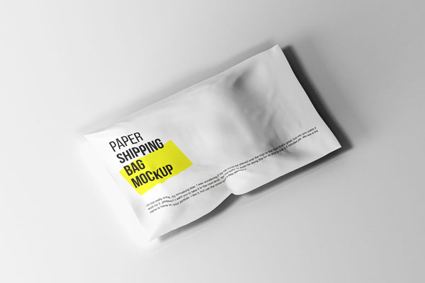 Top View of a Small Paper Shipping Package Mockup FREE PSD