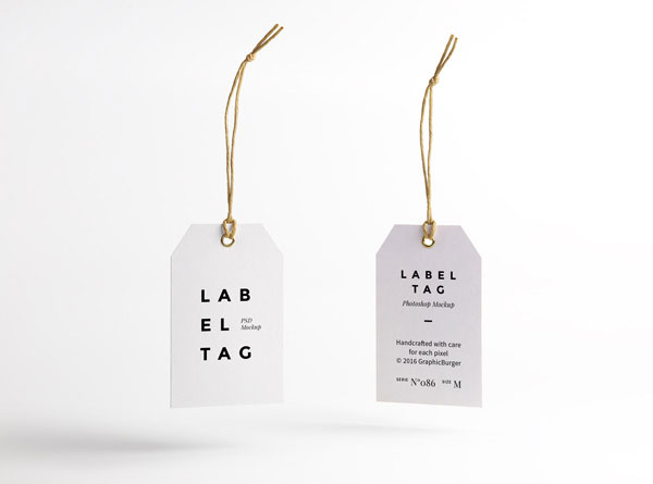 Two Floating Paper Label Tags Mockup Free Download | Resource Boy