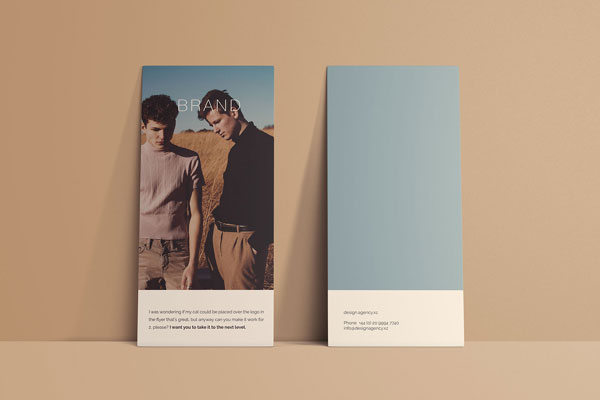 Vertical Flyer Mockup In Front And Back Side View FREE PSD