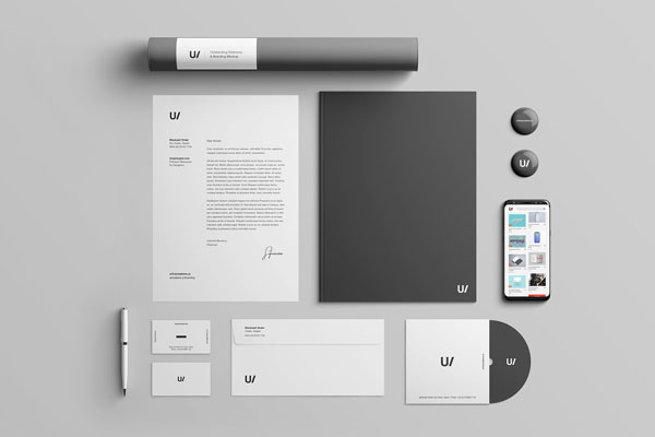 A Set of Stationery Branding Identity Mockup FREE PSD