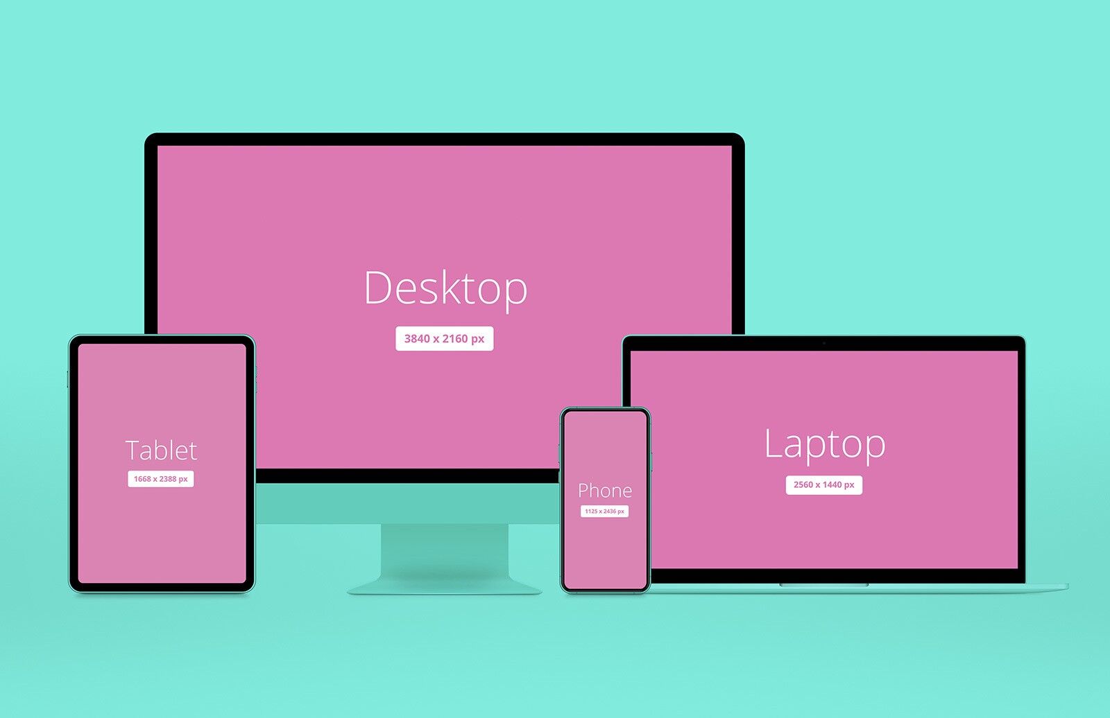 A Simple Pack Of Screens Mockup FREE PSD