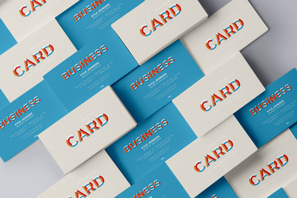 A Stack Of Business Card Mockup FREE PSD