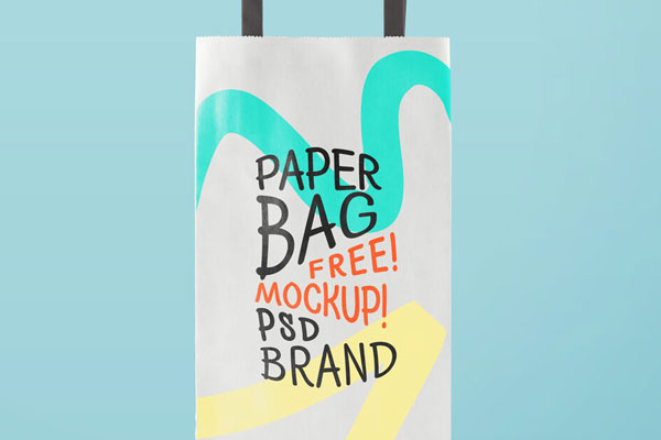 A Standing Paper Bag Mockup FREE PSD