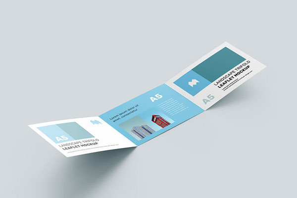 A5 Trifold Leaflet Mockup FREE PSD