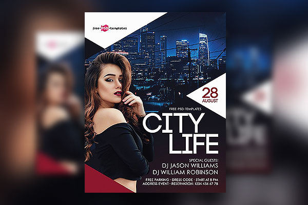 Abstract, Urban Nightclub Flyer and Facebook Cover Templates FREE PSD