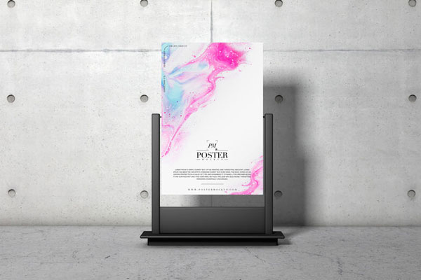 Advertising Stand Poster Mockup FREE PSD