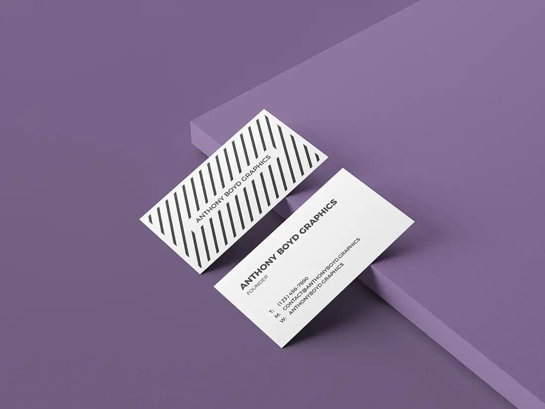 Back and Front Business Card Mockup FREE PSD