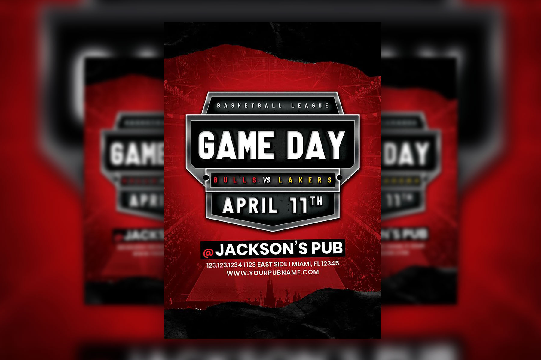 Basketball League Game Flyer Template (FREE) - Resource Boy