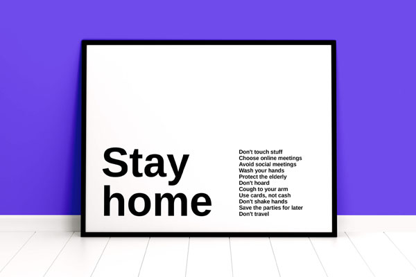 Big Poster Leaned on Wall on Striped Floor Mockup FREE PSD