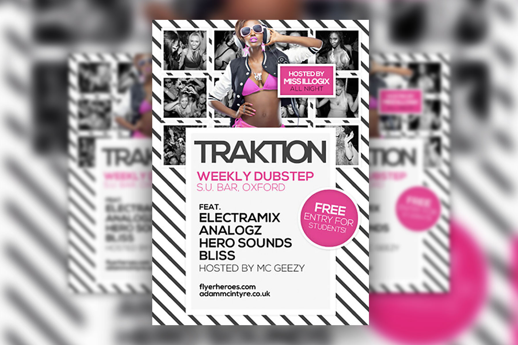 event flyer template black and white