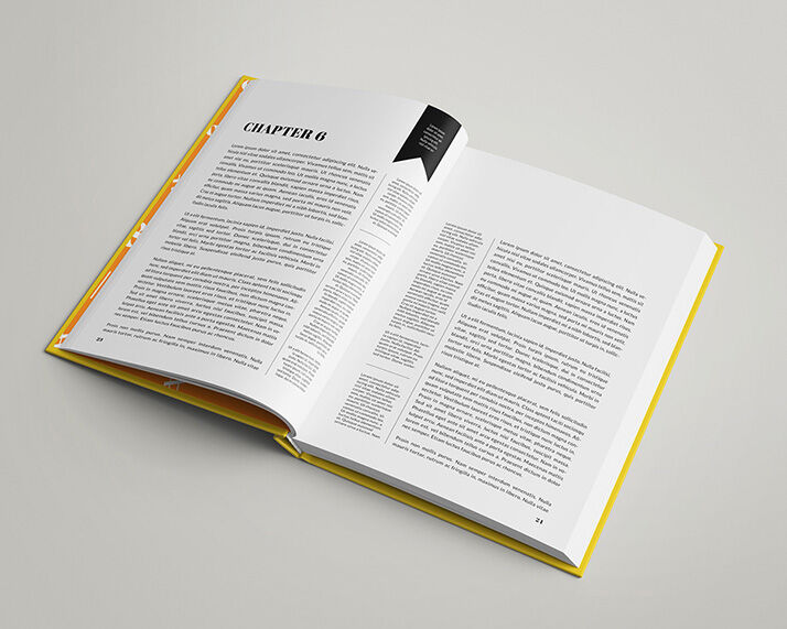 Book Mockup with customizable background and 7 shots FREE PSD