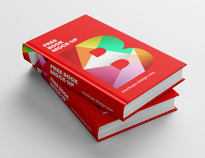 Book Mockup with modern design and white background FREE PSD