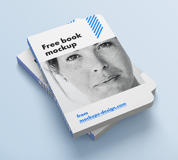Book with Rounded Corners Mockup FREE PSD