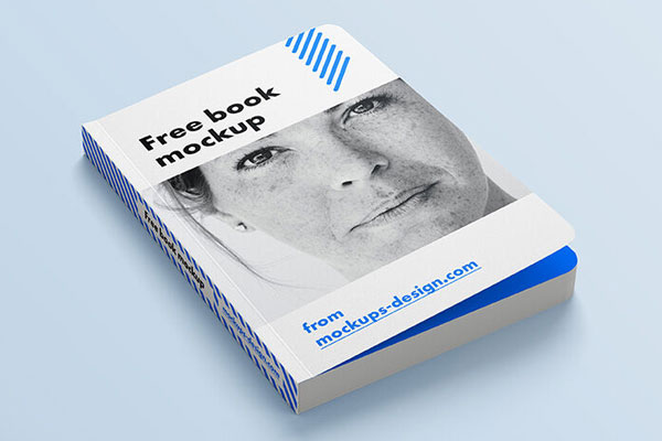 Book with Rounded Corners Mockup FREE PSD