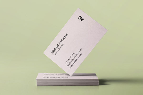 Business Card Mockup In A special Angle FREE PSD