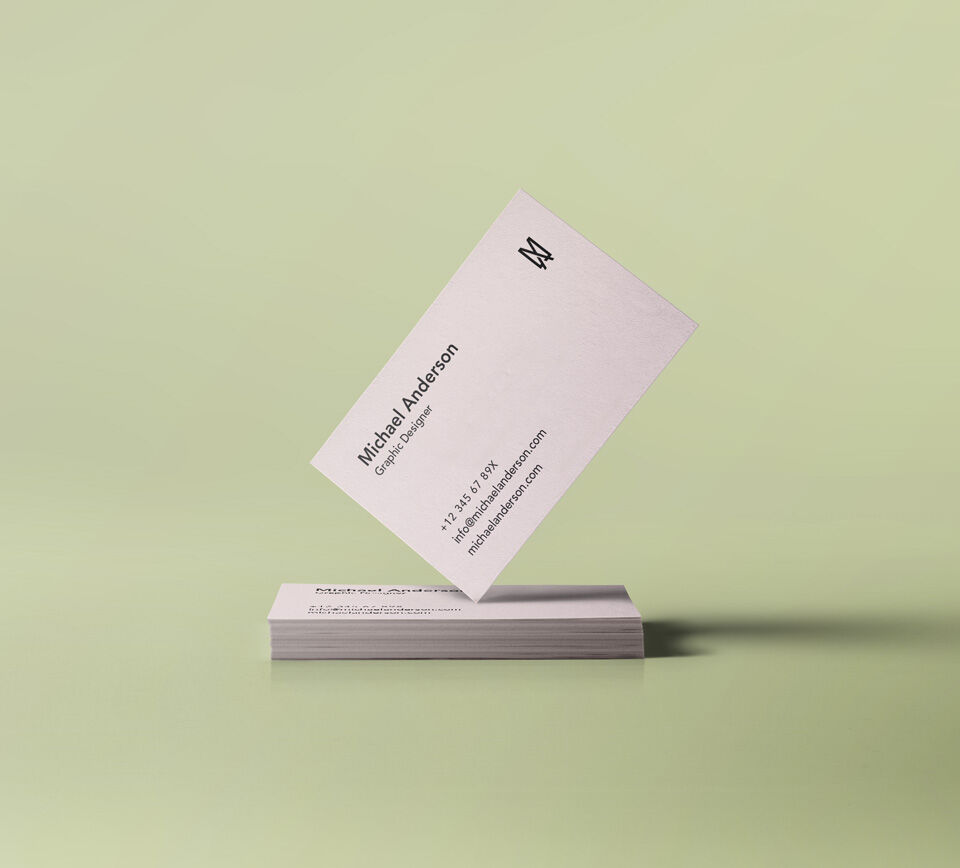 Business Card Mockup In A special Angle FREE PSD
