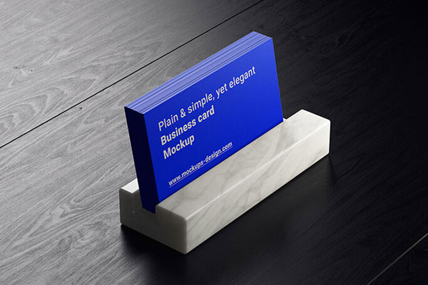 Business Cards On Dark Wood Mockup FREE PSD