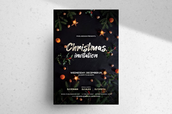 Business Promotion Flyer Template with a Christmas Theme FREE PSD