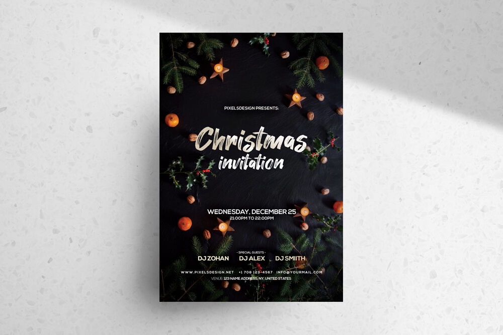 Business Promotion Flyer Template with a Christmas Theme FREE PSD