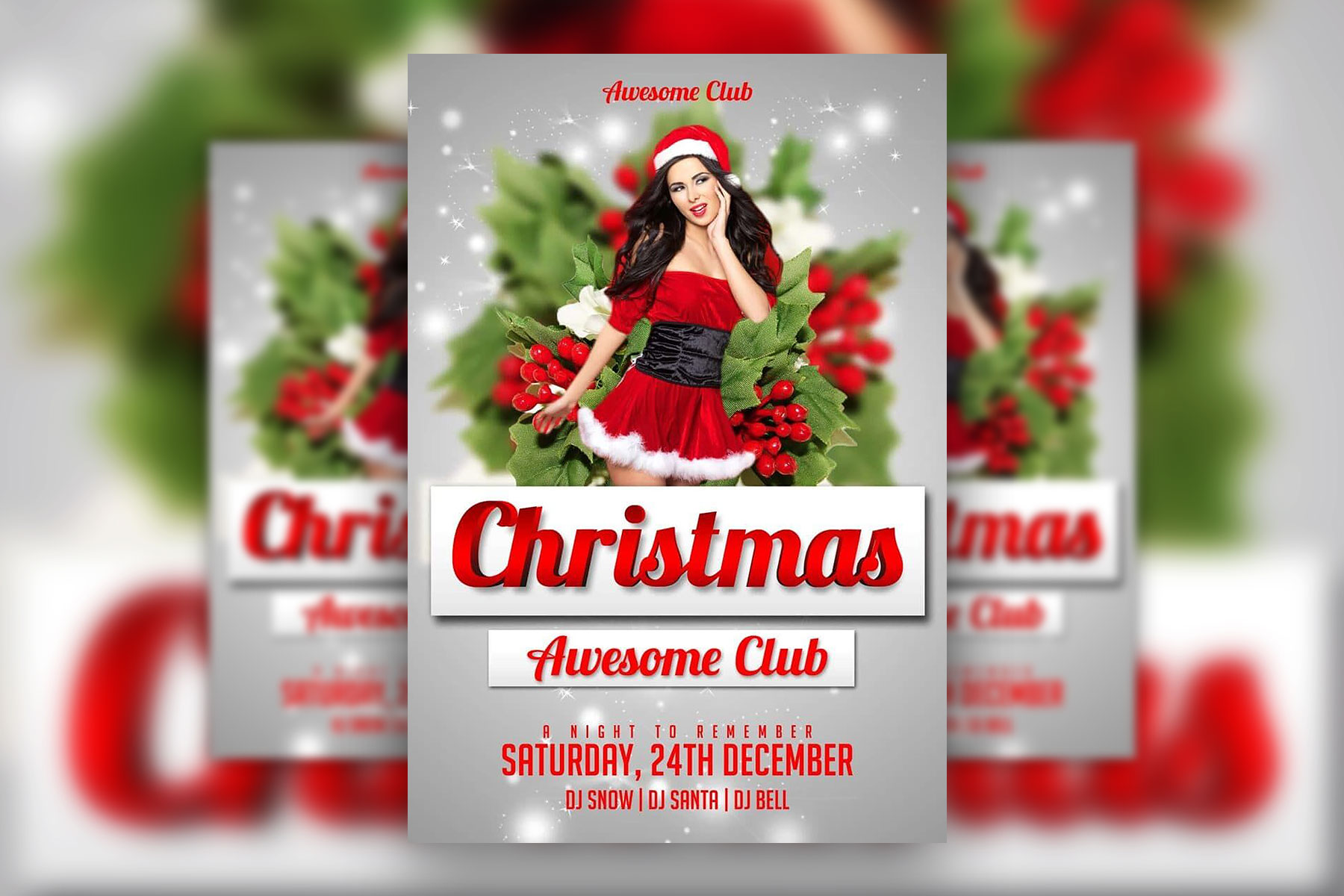 Christmas Club Party Flyer Template (FREE) - Resource Boy