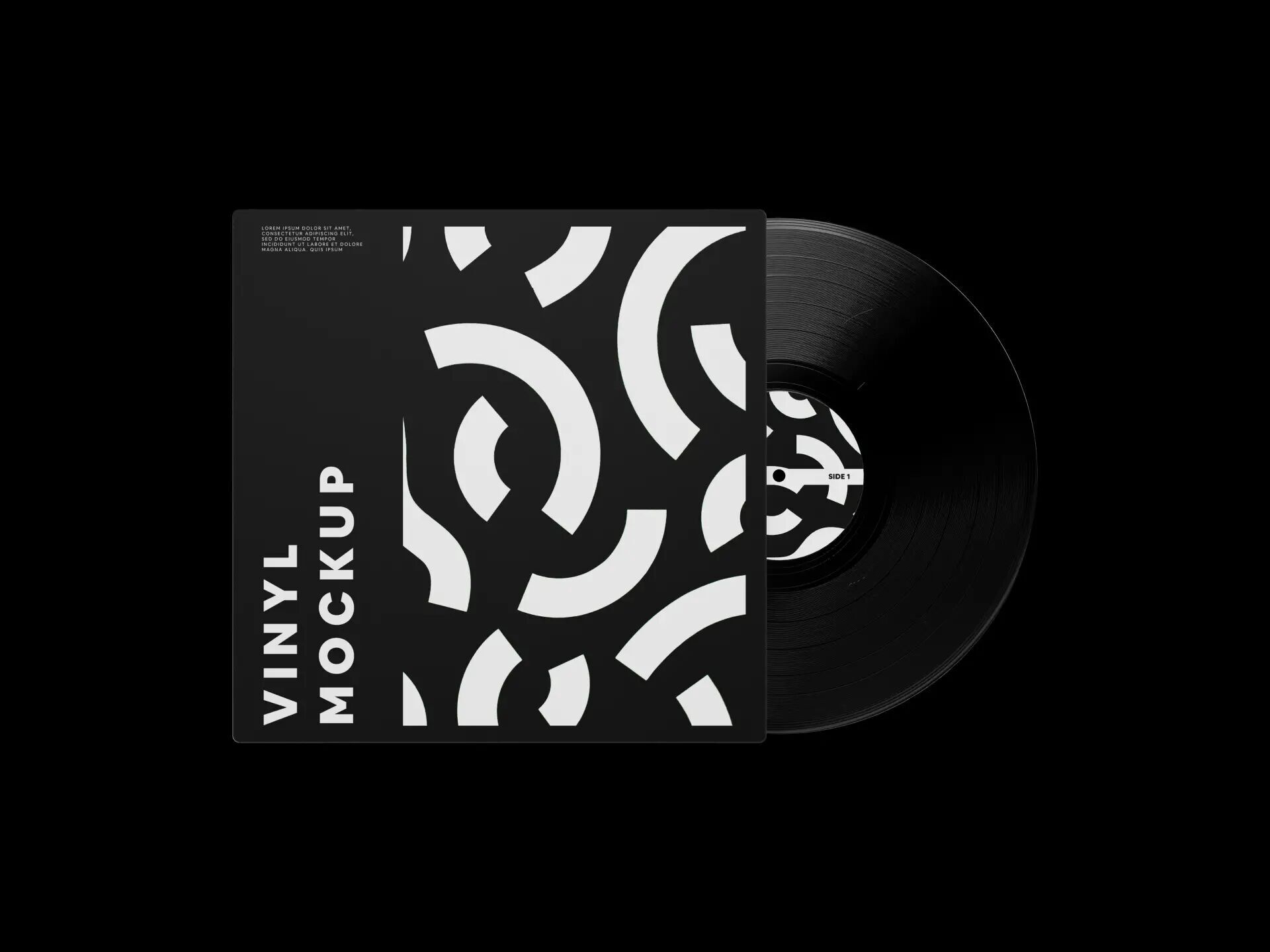 Classic Black Vinyl Record Mockup (FREE)   Resource Boy