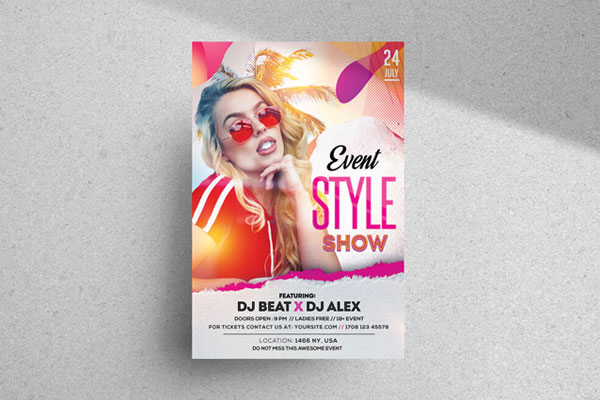Club Day Event Flyer Template FREE PSD