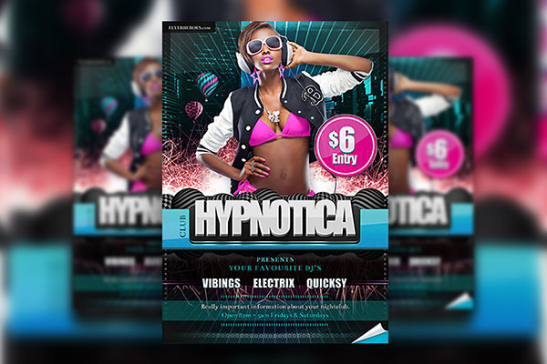 Club Event Invitation Flyer Template FREE PSD
