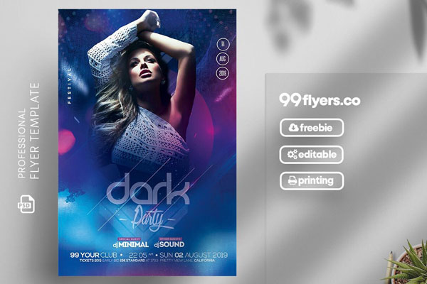 Colorful Party Flyer Template FREE PSD